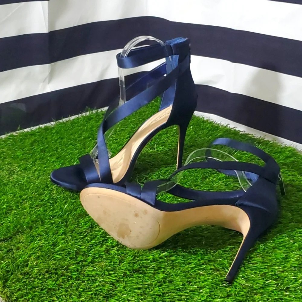 Imagine By Vince Camuto Blue Satin Heels